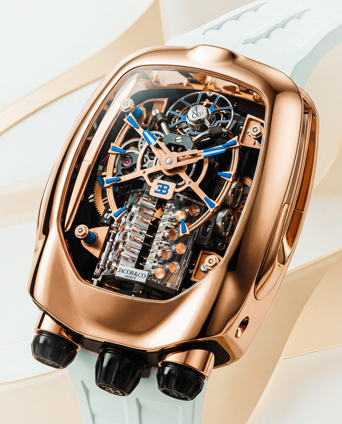 Jacob & Co Bugatti Chiron Tourbillon, rose gold